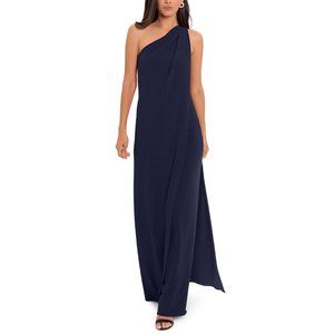 Betsy Adam One-Shoulder Overlay Gown Night Size 6